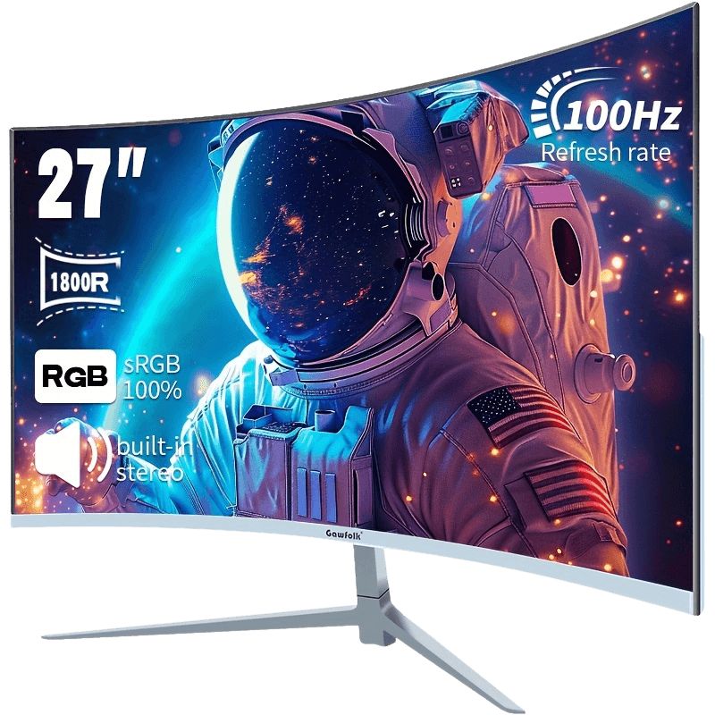 Curved Gaming Monitor - 180Hz 1080p Full HD - TKINGS
