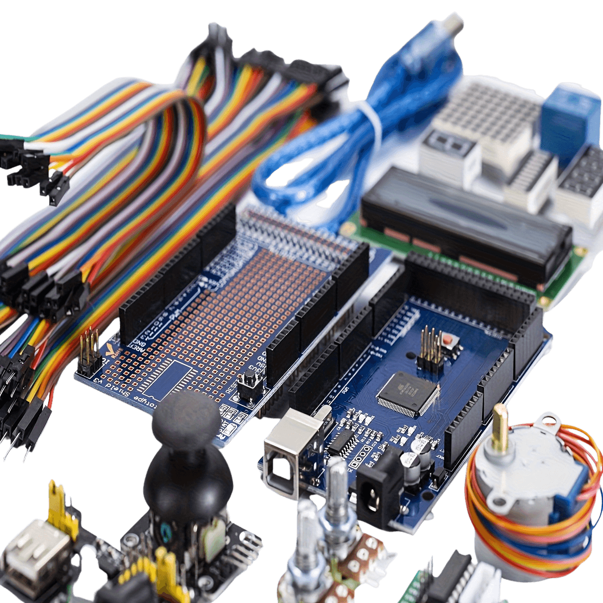 1 Set Full Version Starter Kit For Arduino Beginner Learning, MEGA 2560 Servo Motor LCD1602 Model - TKINGS