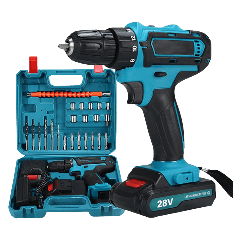 28V Impact Drill Screwdriver Rechargeable Electric Lithium Battery 1350rpm - TKINGS