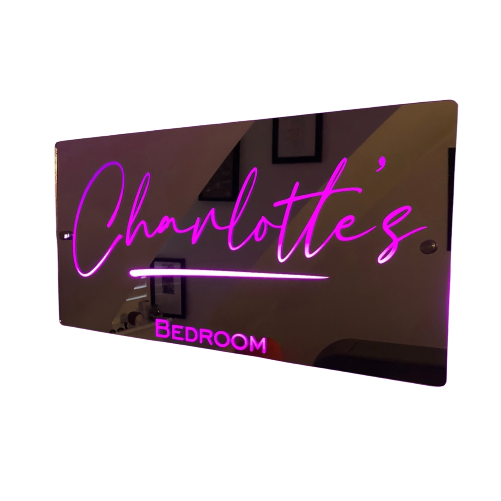 Customizable LED Neon Mirror Light with Remote Control