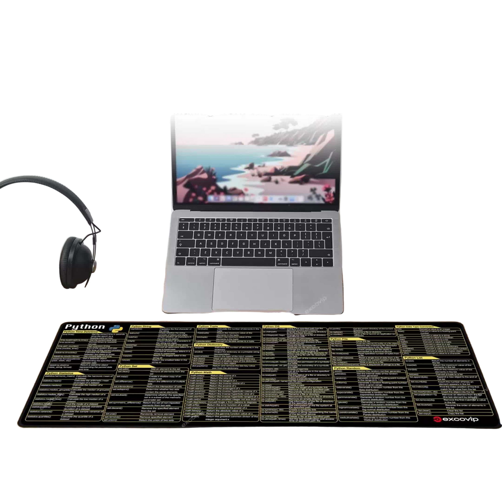 EXCOVIP Python Programming Cheat Sheet Mouse Pad