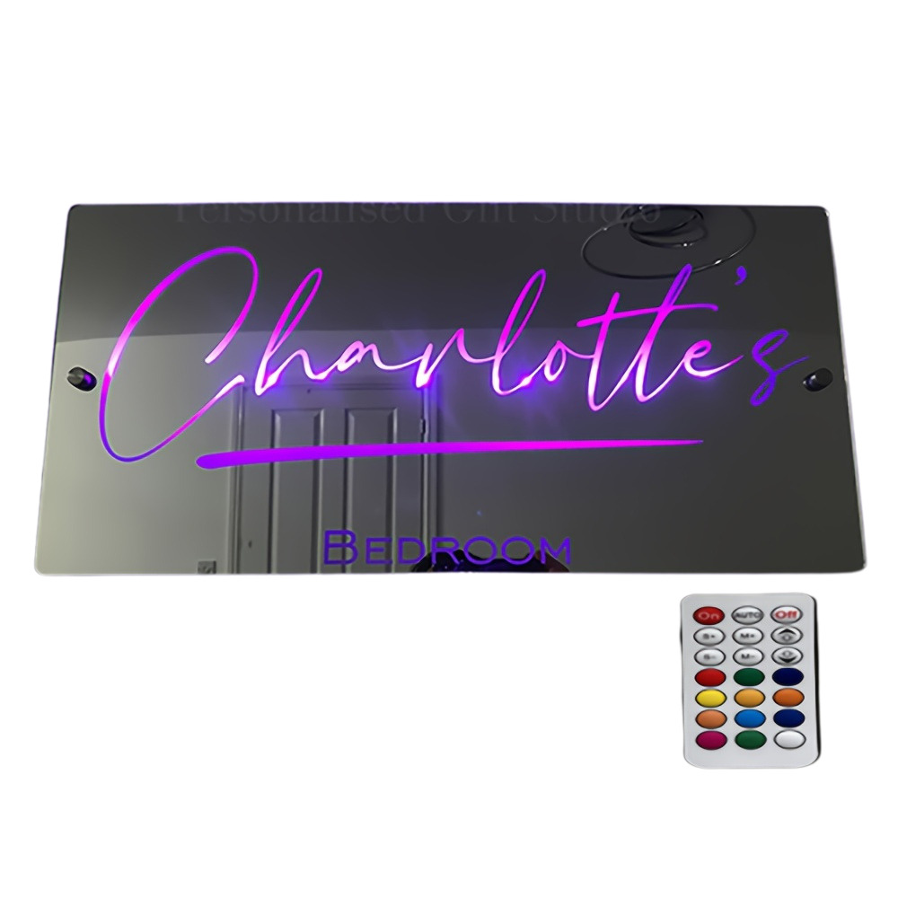 Customizable LED Neon Mirror Light with Remote Control