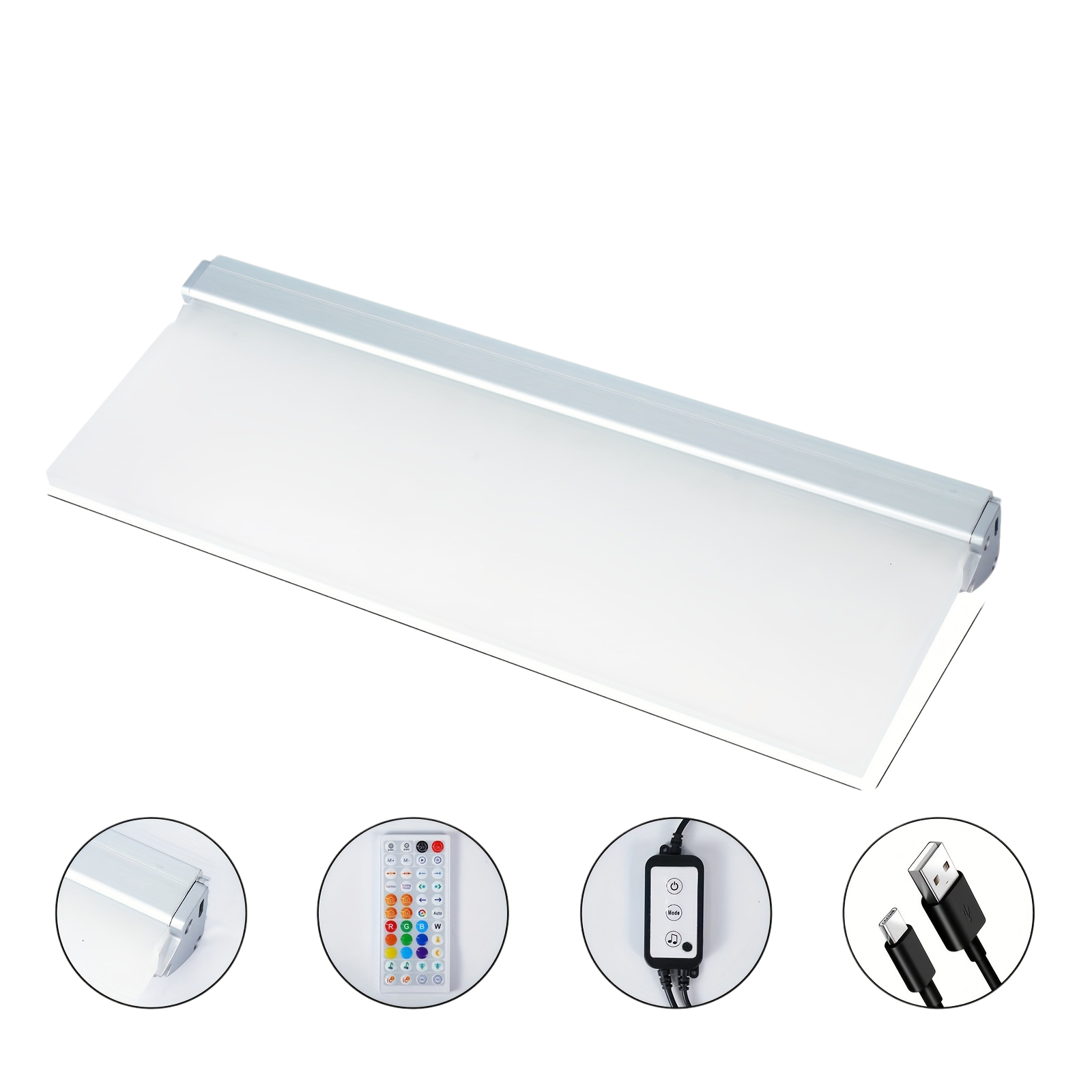Floating Shelf with RGB AI Light, Work with App and Remote Control