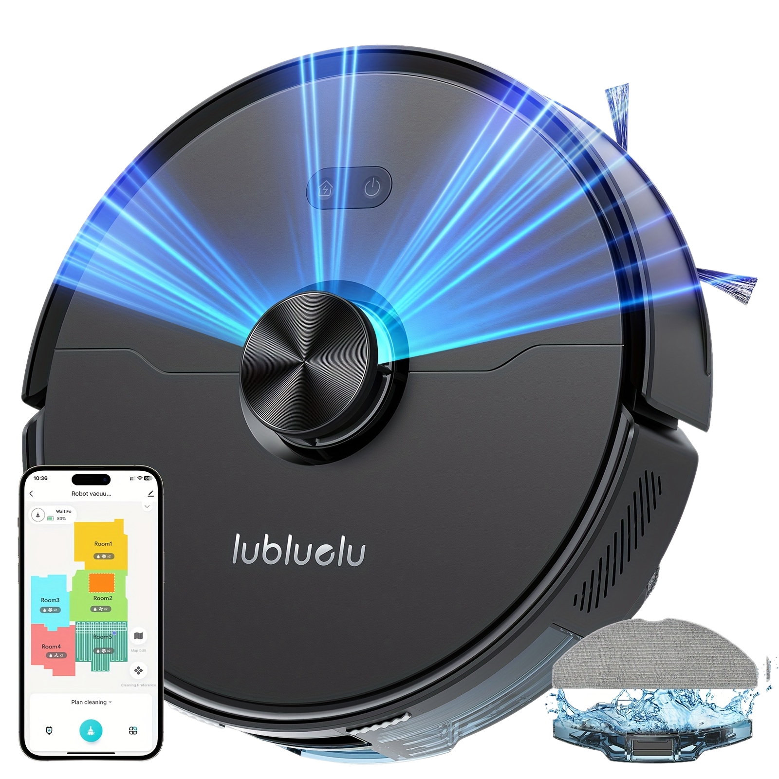 Lubluelu L15 Robot Vacuum And Mop Combo 6500Pa