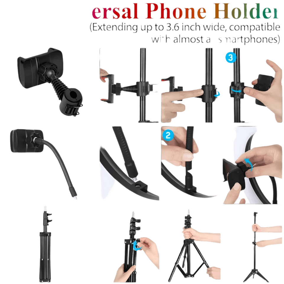 Selfie Ring Light RGB Tripod Phone Stand Holder - TKINGS