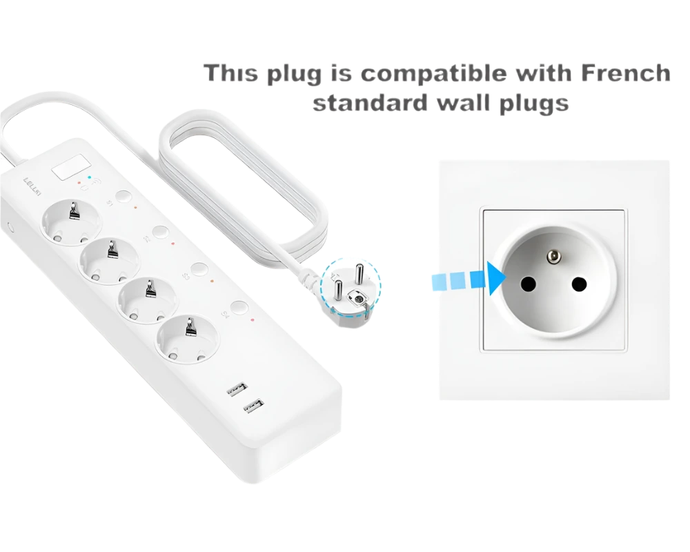 Zigbee Power Strip Energy Monitoring Socket 220V EU - TKINGS