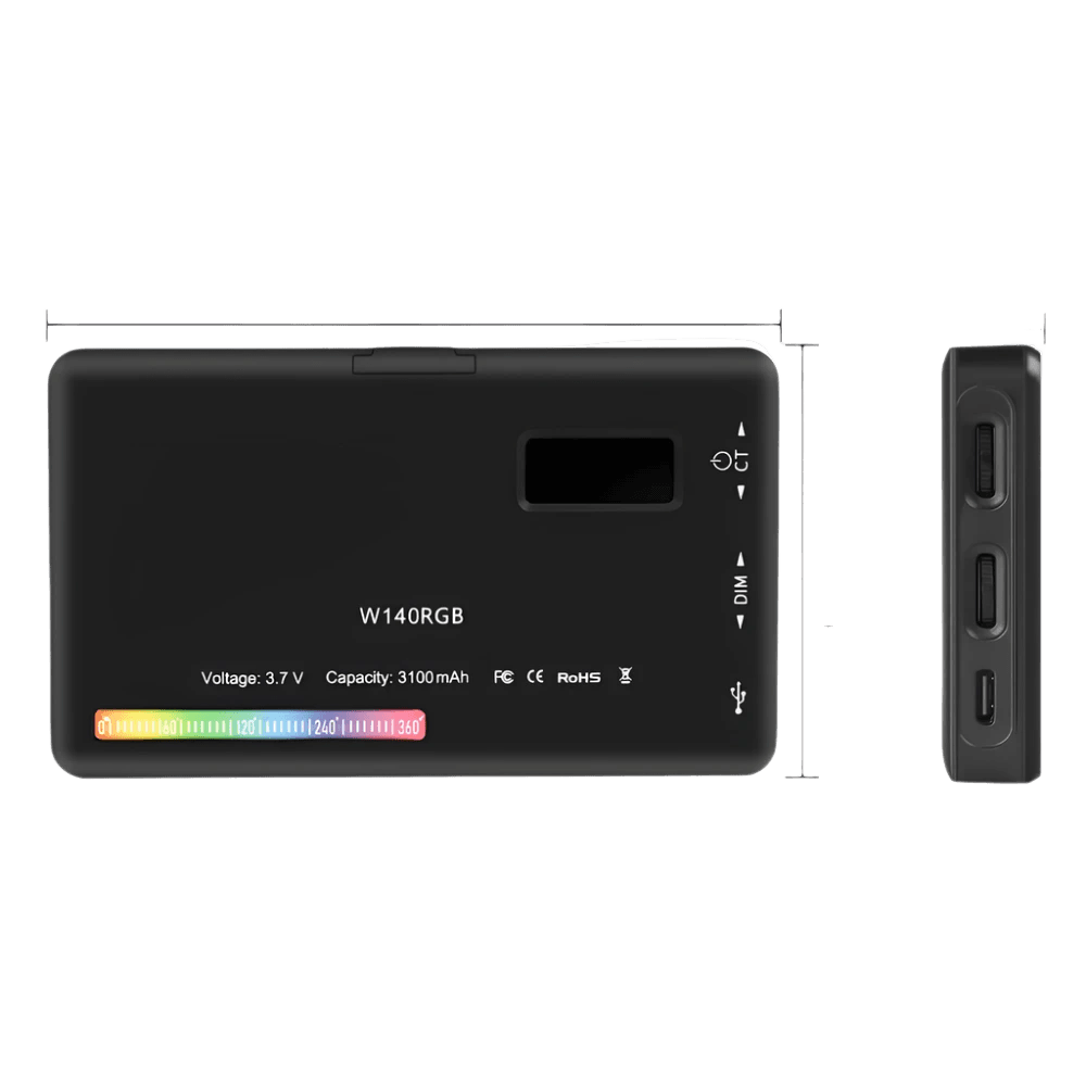 RGB Video Light 2500-9000K LED Camera Light 3100mAh - TKINGS