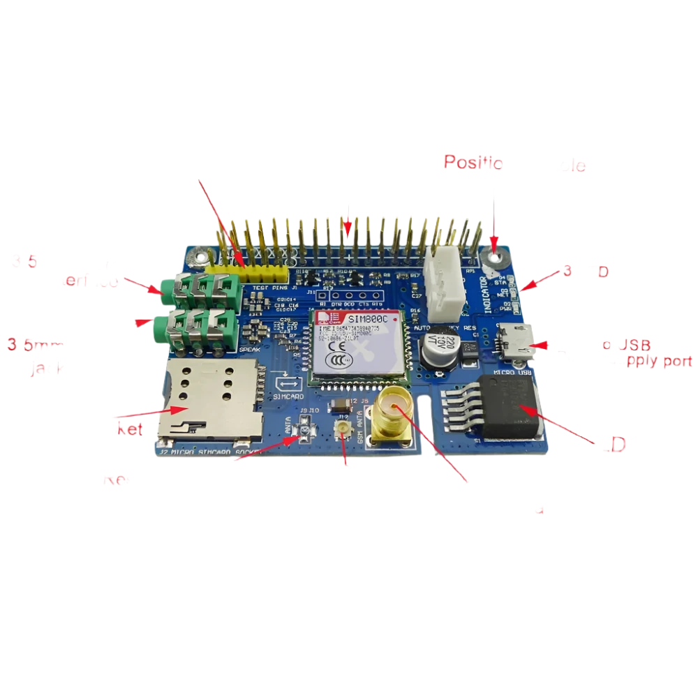 SIM800C GSM GPRS Module Quad-band Development Board - TKINGS