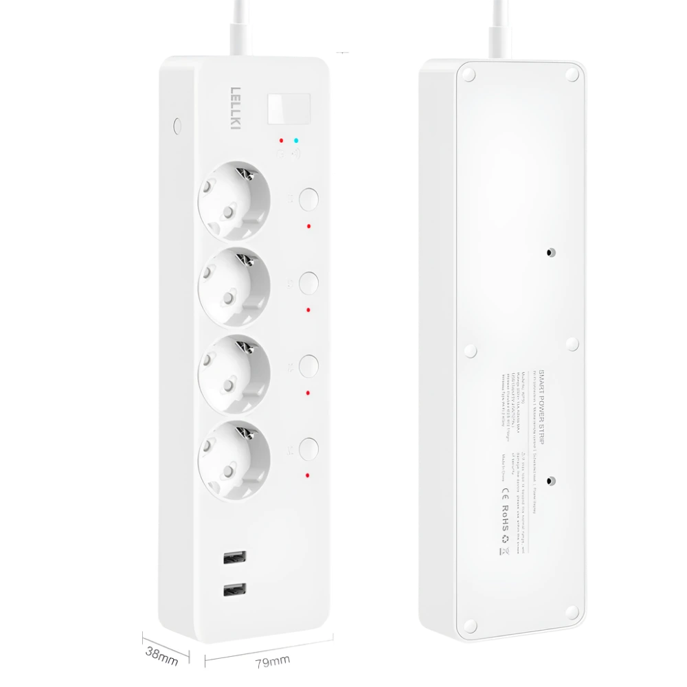 Zigbee Power Strip Energy Monitoring Socket 220V EU - TKINGS