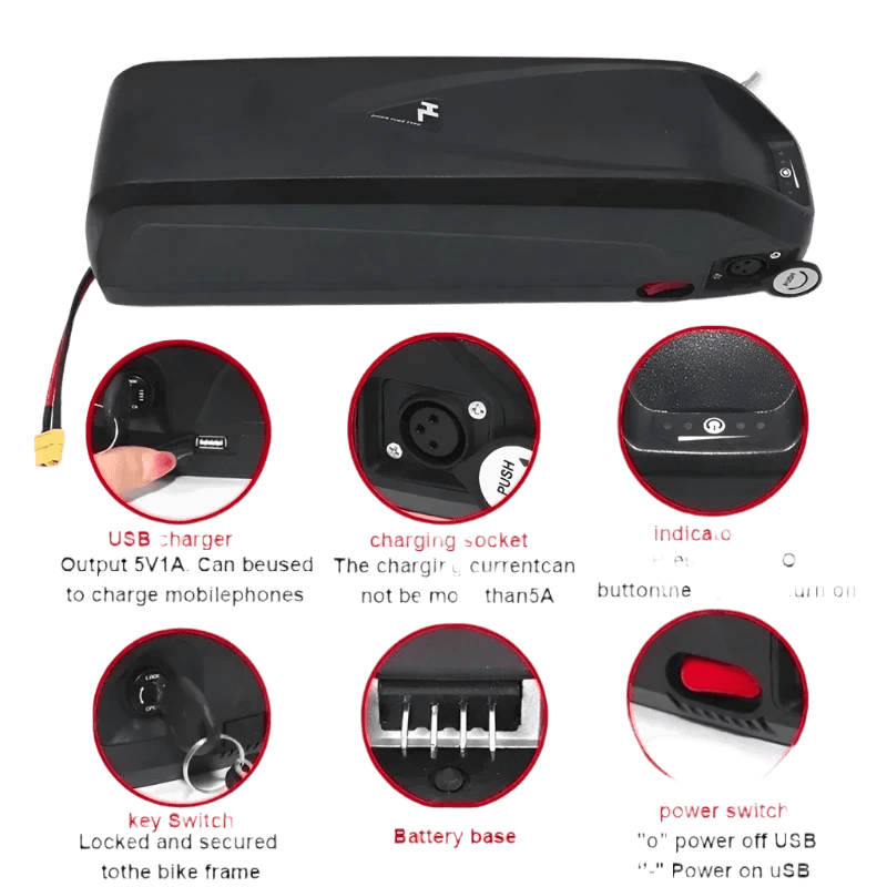 Hailong Battery 36V 48V 52V-20Ah 30Ah for Bafang - TKINGS