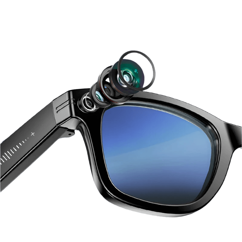 AI Smart Glasses with 8MP Camera Video Recording 100+ Languages Translation - TKINGS