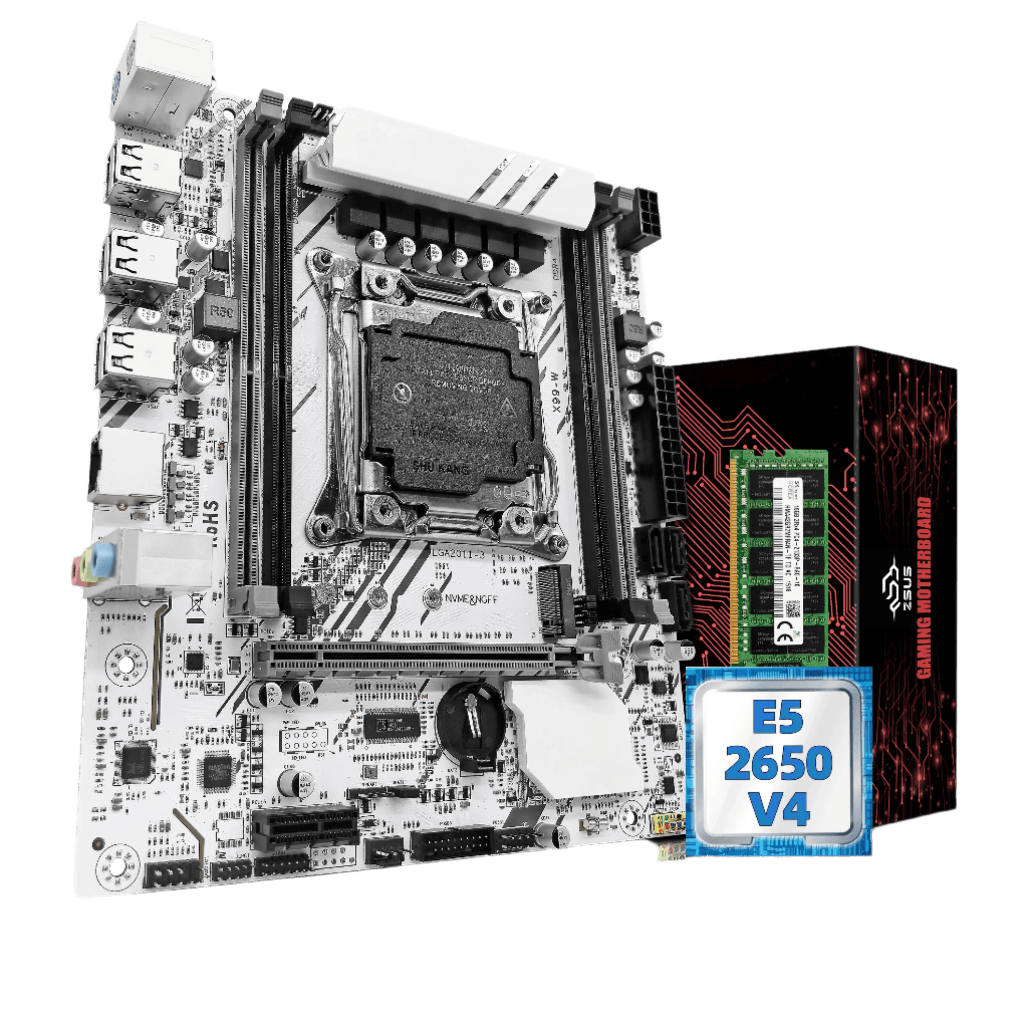 ZSUS X99 Motherboard Set Kit With LGA2011-3 Xeon E5 2650 V4 - TKINGS