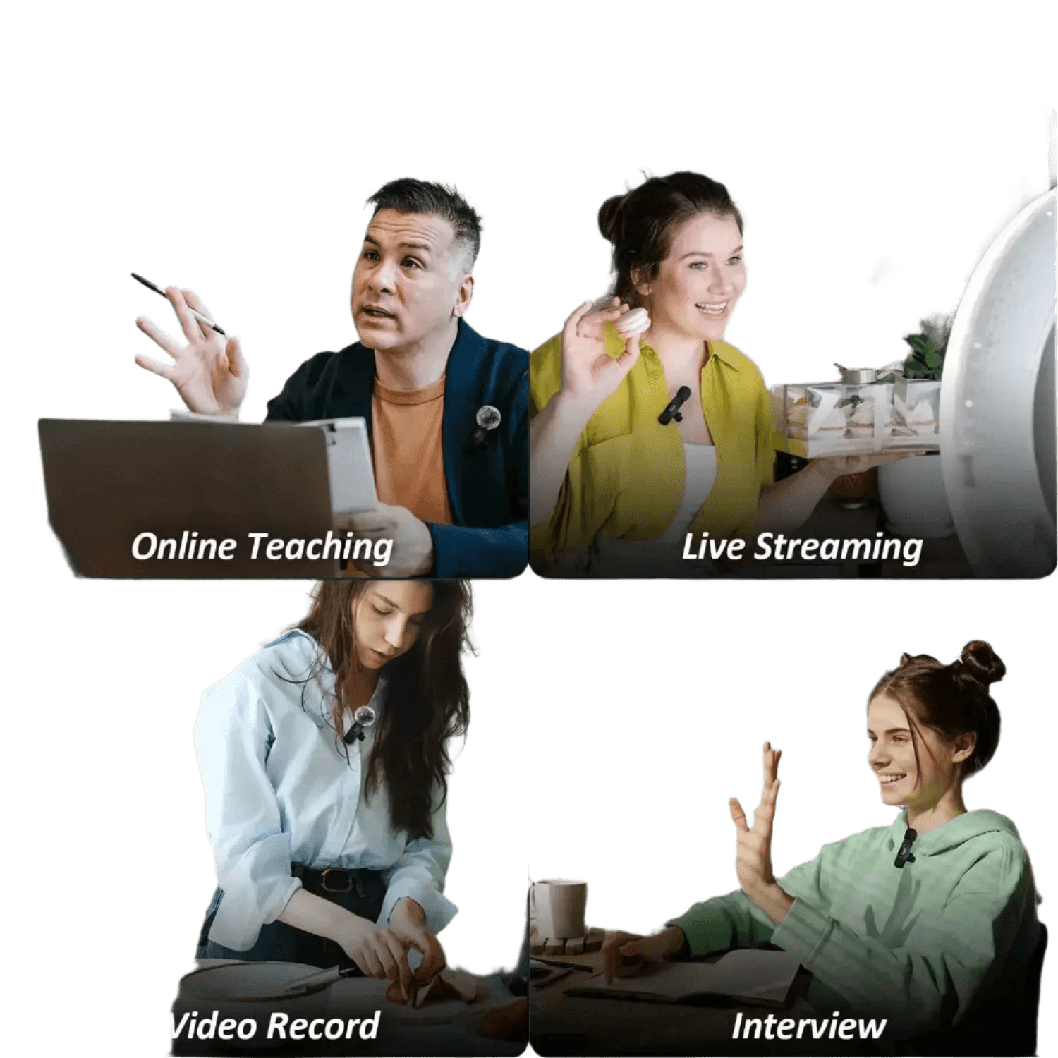 Wireless Lavalier Microphone Audio Video Recording Mini Mic - TKINGS