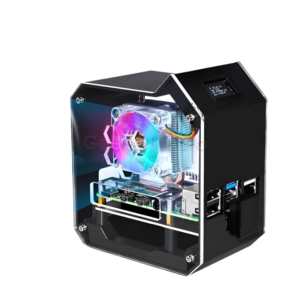 ABS Mini Tower Enlosure Case RGB Programmable Fan - TKINGS