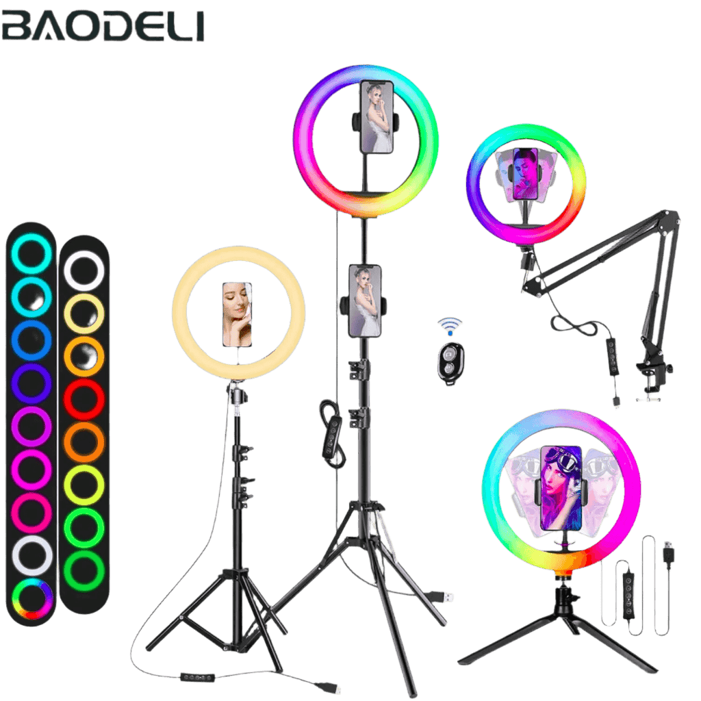 Selfie Ring Light RGB Tripod Phone Stand Holder - TKINGS