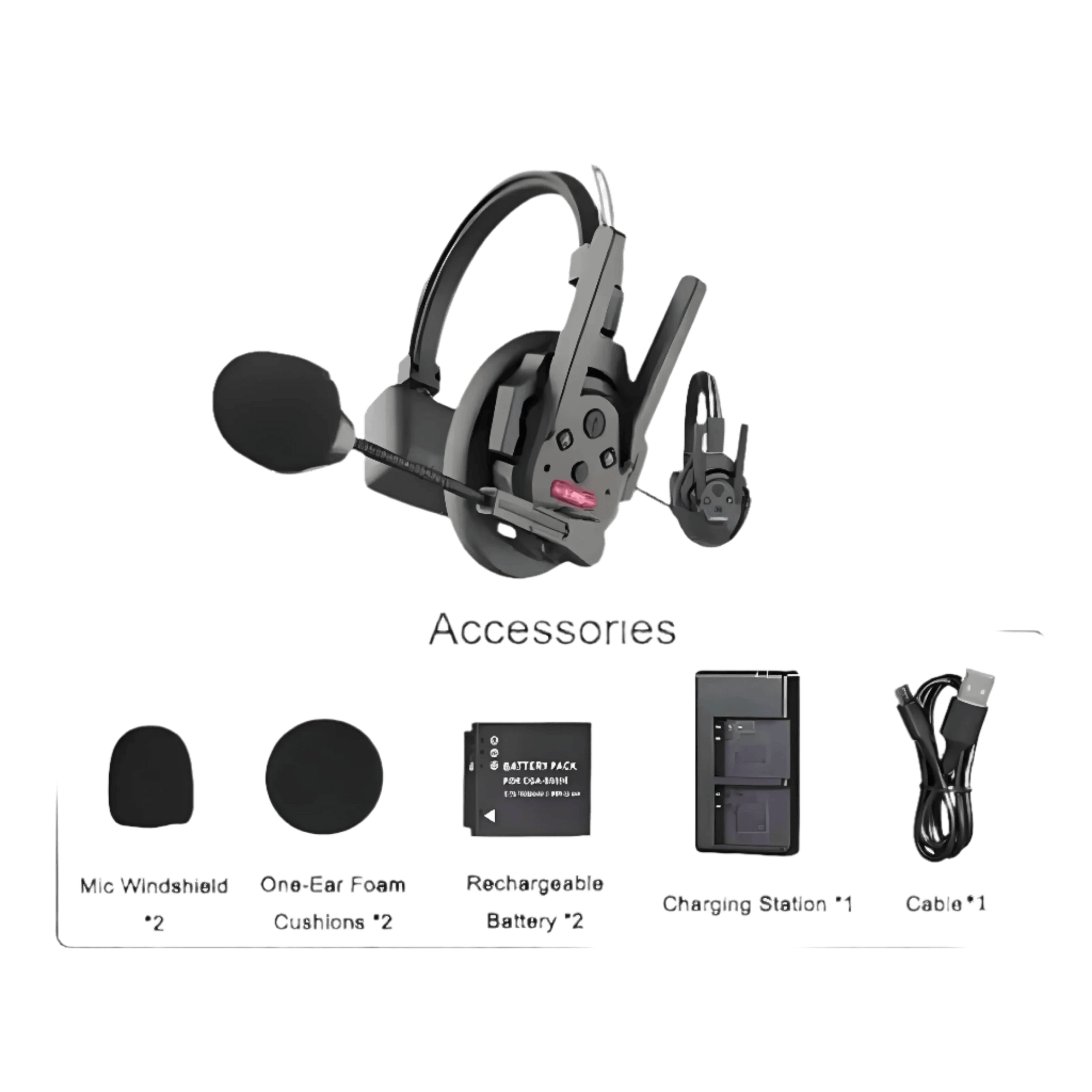 Synco Xtalk Pro X2 X5 Remote Headset Wireless Intercom System 2.4G - TKINGS