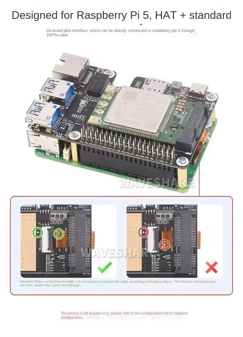 Raspberry Pi 5 PCIE to 4G SIM card Internet communication module - TKINGS