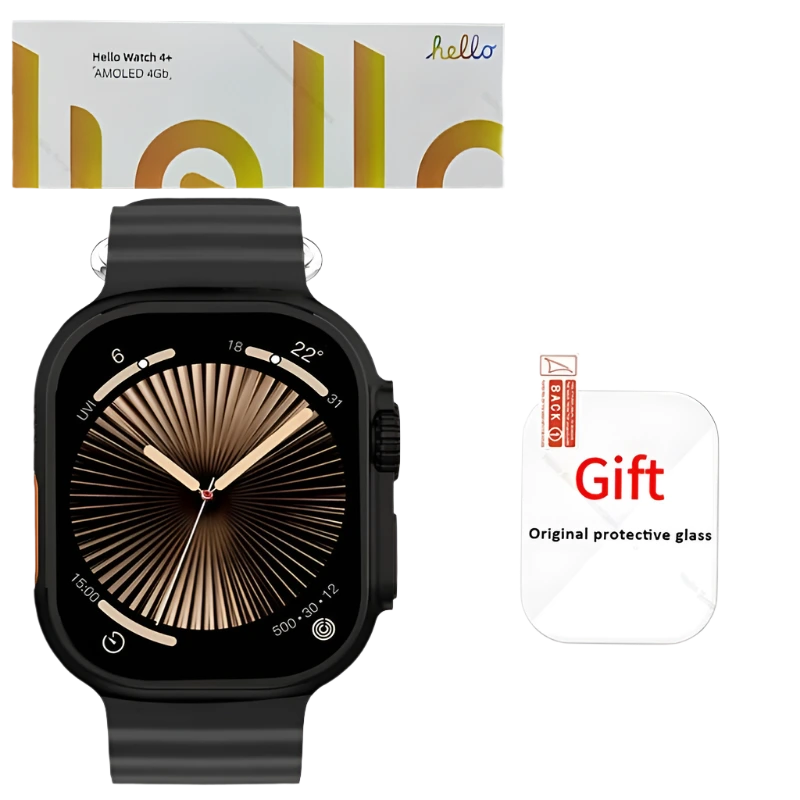 Smartwatch 2025 Official Original Hello Watch 4 Plus ULTRA 2 AMOLED 4G NFC - TKINGS