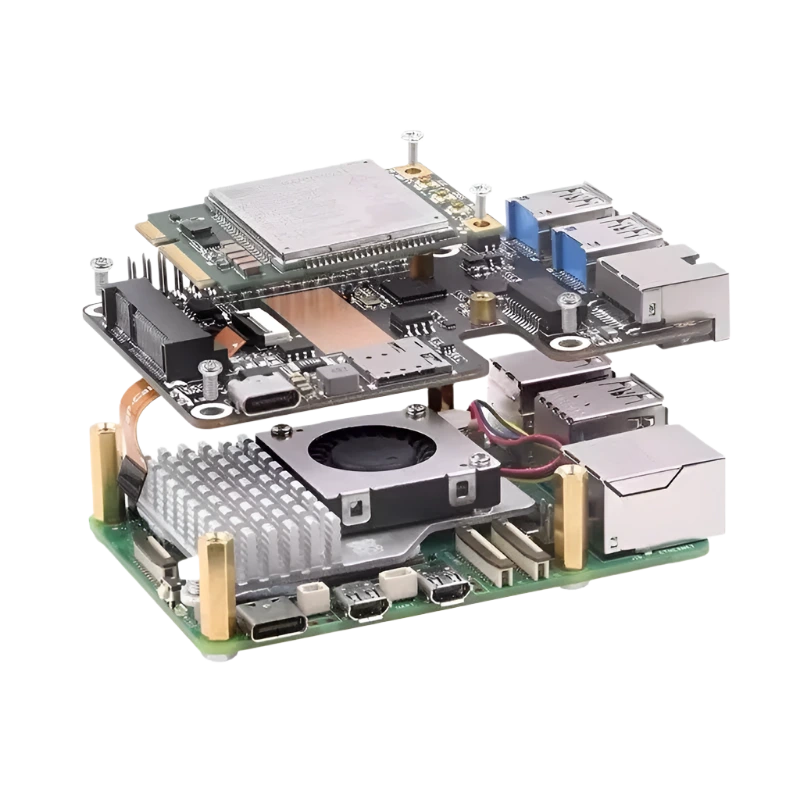 Raspberry Pi 5 PCIE to 4G SIM card Internet communication module - TKINGS