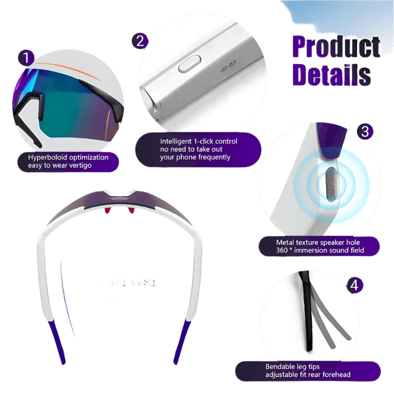 Smart Sunglasses Glasses Ultraviolet-Proof HIFI Sound Quality Call Outdoor - TKINGS