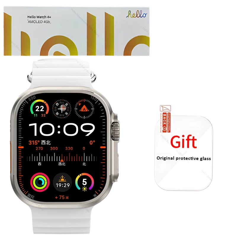 Smartwatch 2025 Official Original Hello Watch 4 Plus ULTRA 2 AMOLED 4G NFC - TKINGS