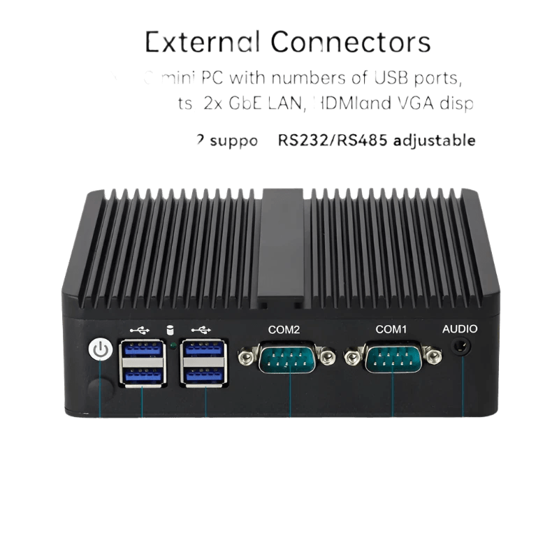 Intel Celeron Fanless Industrial IoT Mini PC J6412 J2900 J1900 2x - TKINGS