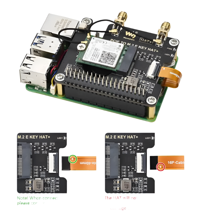 Raspberry Pi 5 PCIe To M.2 E KEY NGFF WIFI7 WIFI6 - TKINGS