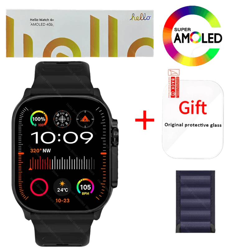 Hello Watch 4 Plus Ultra 2 Smartwatch 49mm 4G ROM NFC GPT - TKINGS