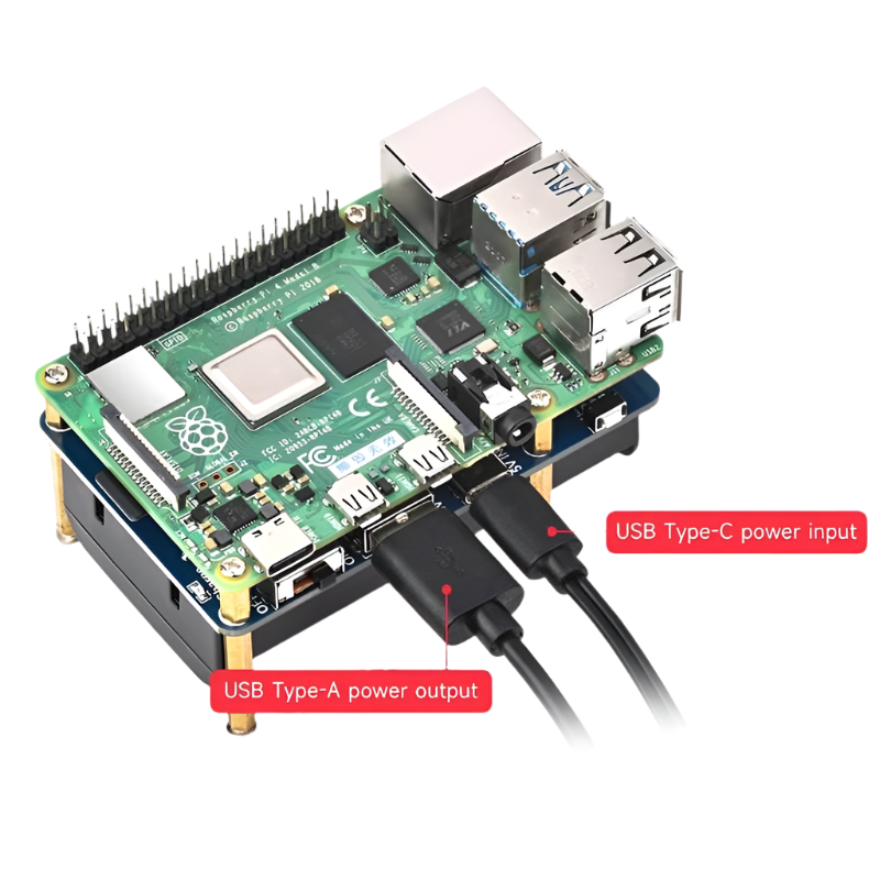 Raspberry Pi 5 4 3 UPS HAT Support 21700 Li Battery 5V - TKINGS
