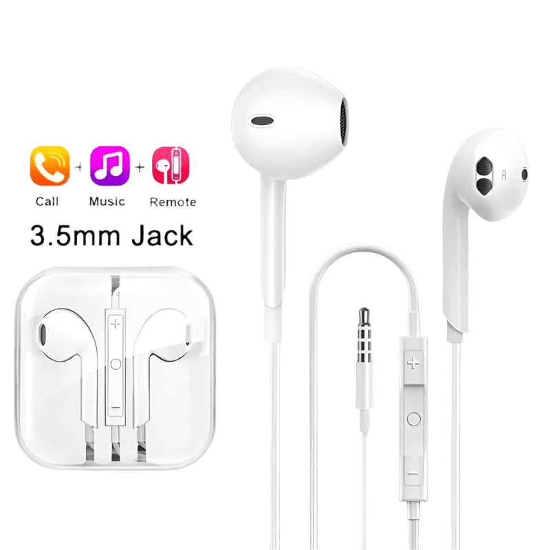 Wired Earphones X XS XR 7 8 6 Lightning Earplugs Accessories - TKINGS