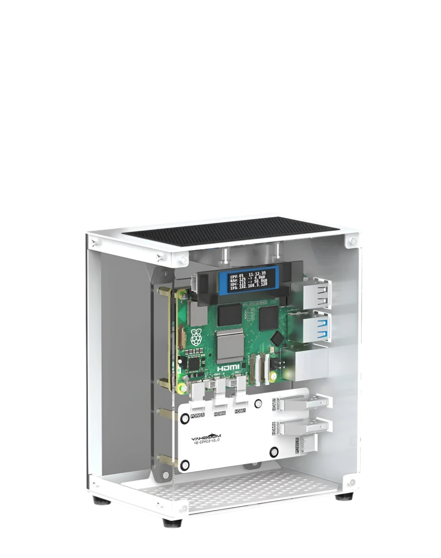 Protective Case for Raspberry Pi 5 Kit with Cooling Fan RGB - TKINGS