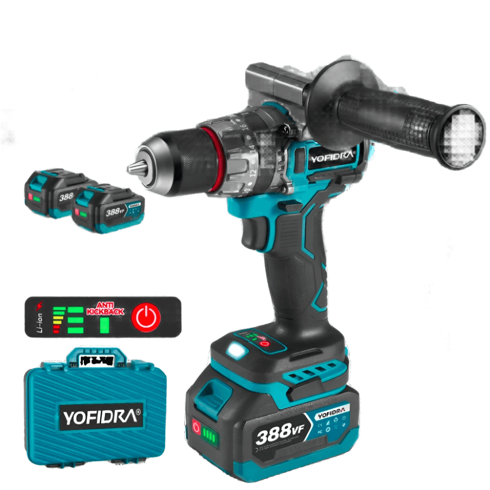 YOFIDRA 700N.M Brushless Electric Impact Drill Cordless Screwdriver - TKINGS