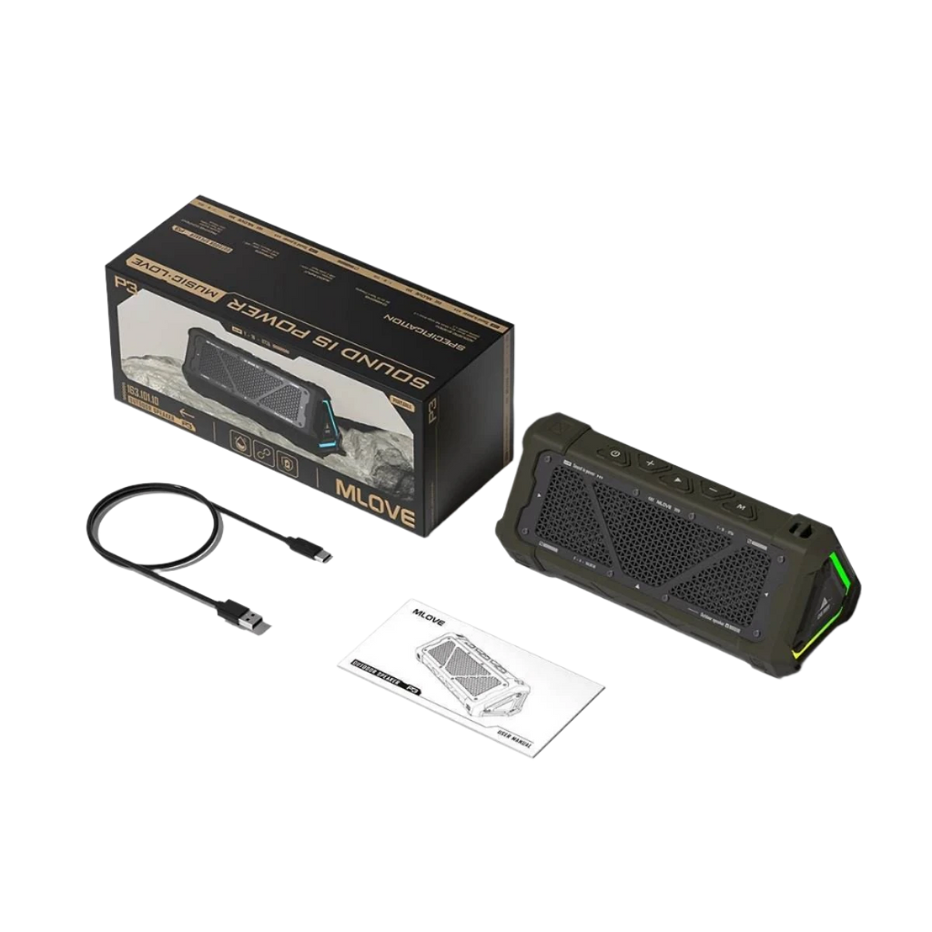MLOVE P3 Outdoor Bluetooth Speaker, 40W Output Power - TKINGS