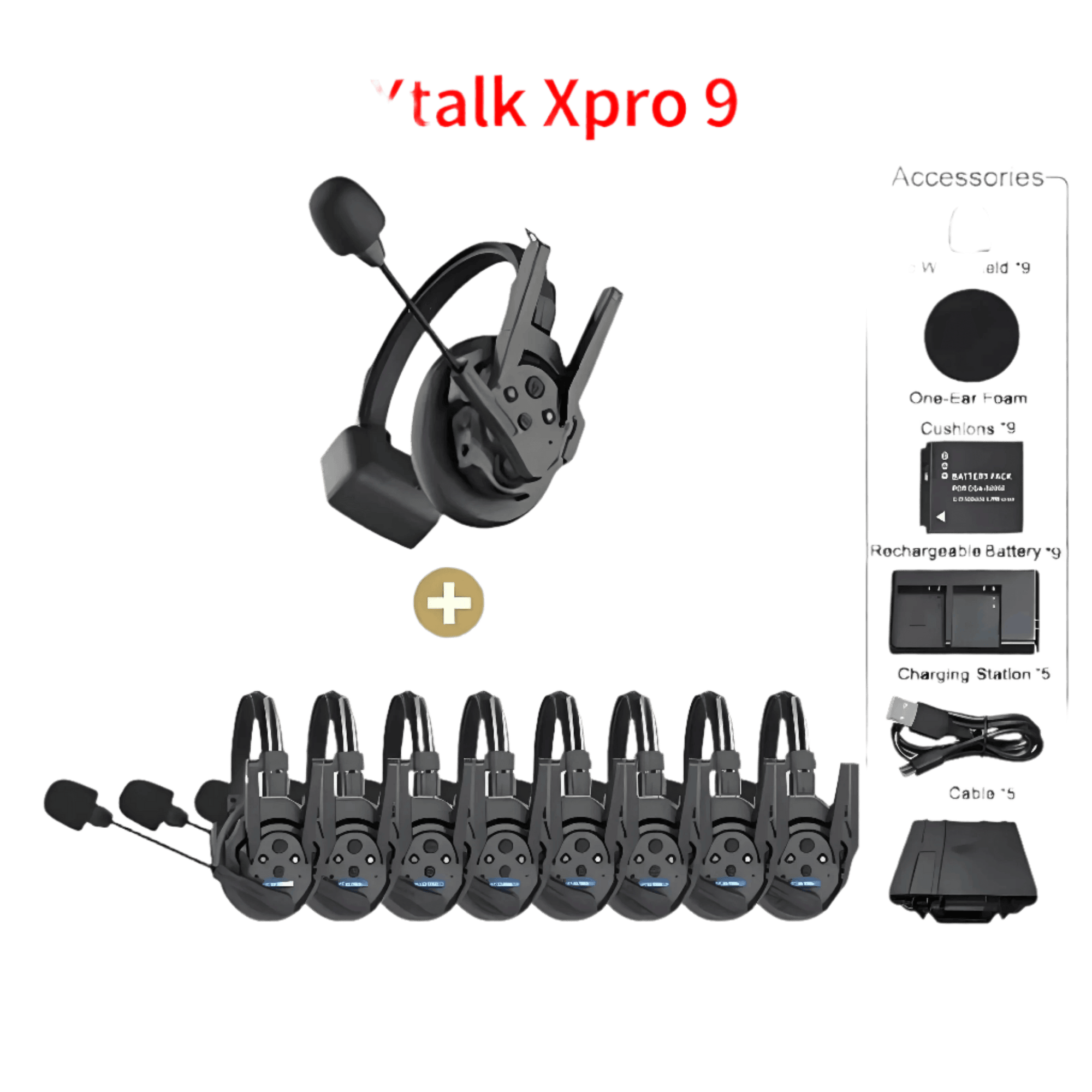 Synco Xtalk Pro X2 X5 Remote Headset Wireless Intercom System 2.4G - TKINGS