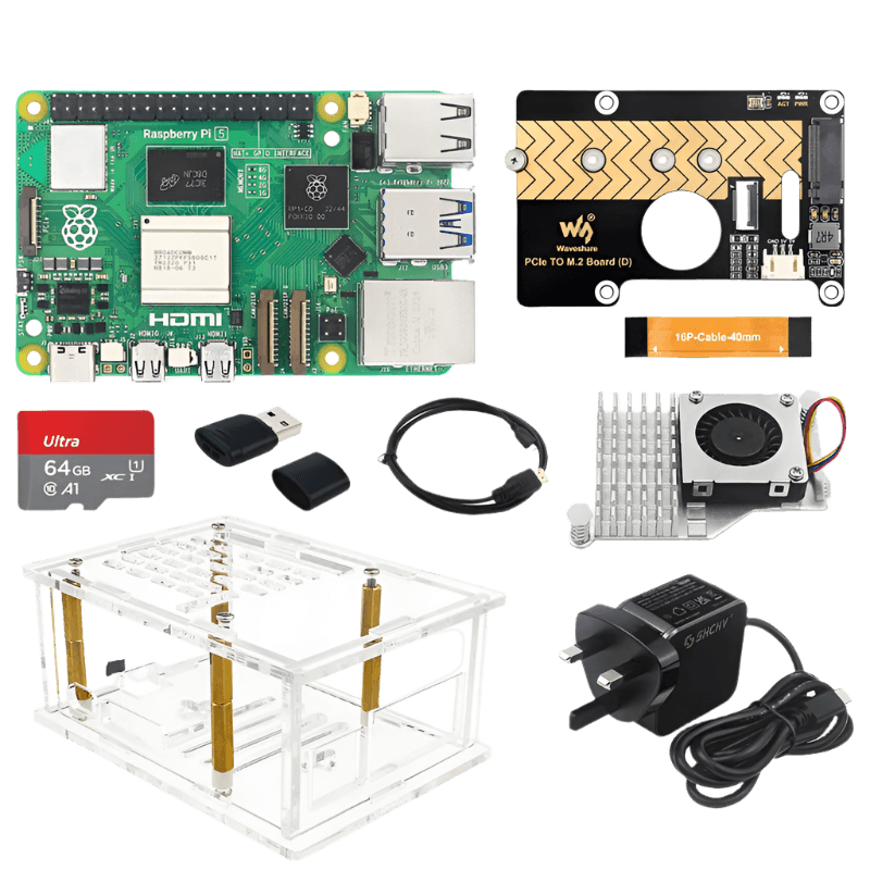 Raspberry Pi 5 PCIe to M.2 NVME Kit 4G 8G 16GB RAM - TKINGS