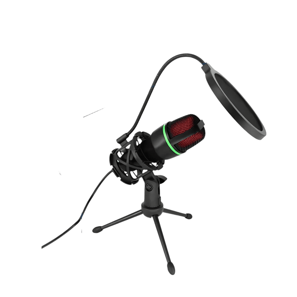 Professional Condenser Microphone RGB Lighting & Tripod Stand - TKINGS
