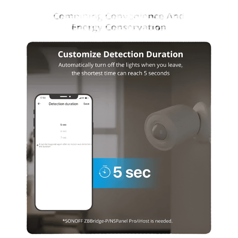 SONOFF SNZB-03P Zigbee Motion Sensor Human Presence Sensor 5-Sec - TKINGS