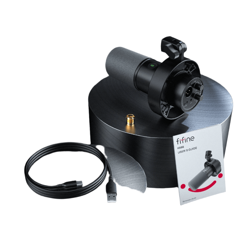 XLR Microphone with Shock Mount Touch-mute K688 - TKINGS