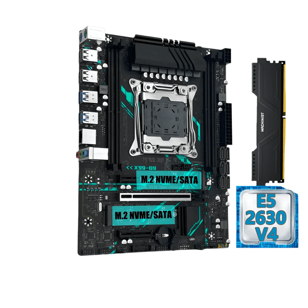 Motherboard Kit Intel LGA2011-3 Xeon E5 2630 V4 CPU DDR4 16GB - TKINGS