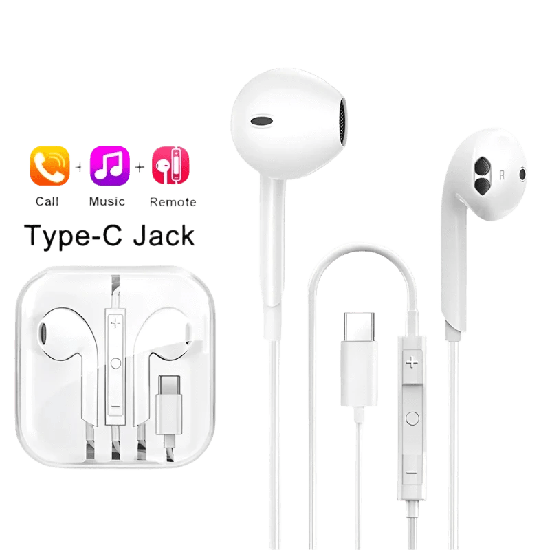 Wired Earphones X XS XR 7 8 6 Lightning Earplugs Accessories - TKINGS
