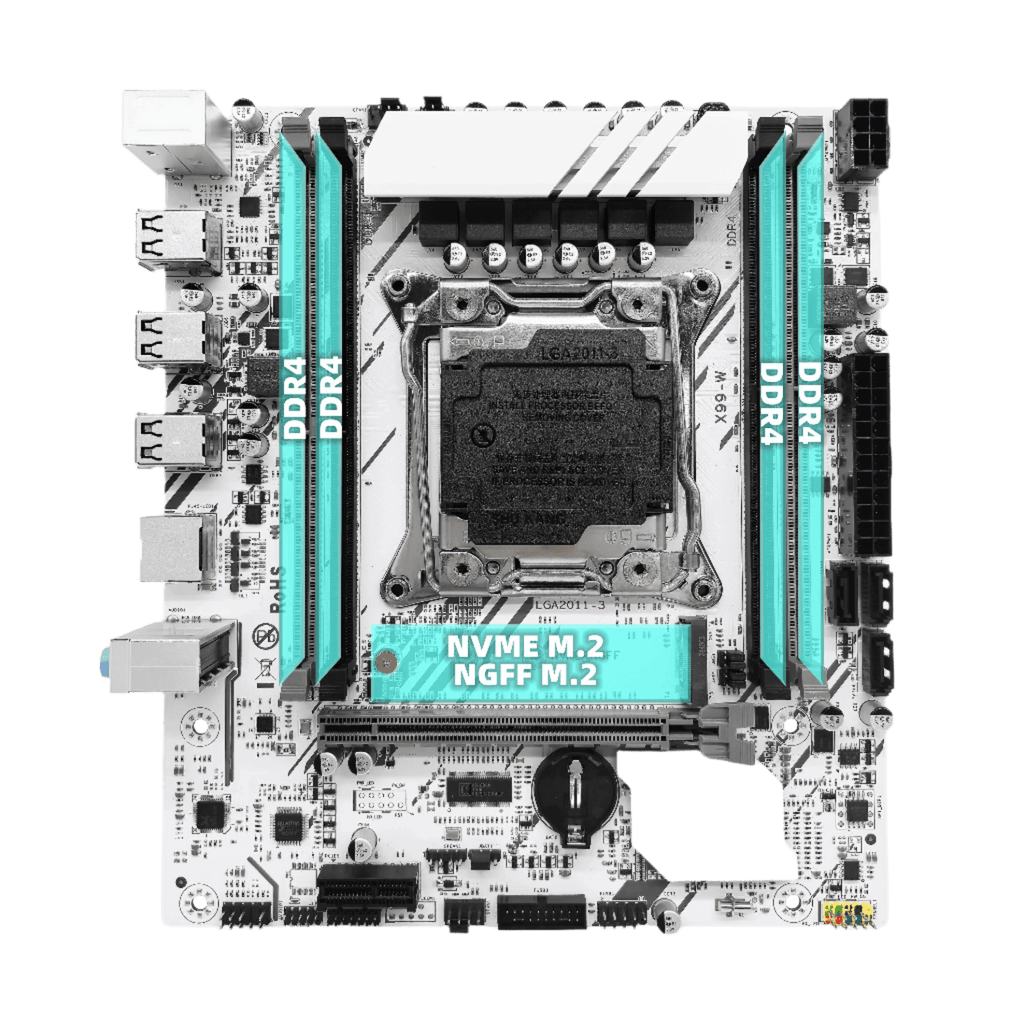 ZSUS X99 Motherboard Set Kit With LGA2011-3 Xeon E5 2650 V4 - TKINGS
