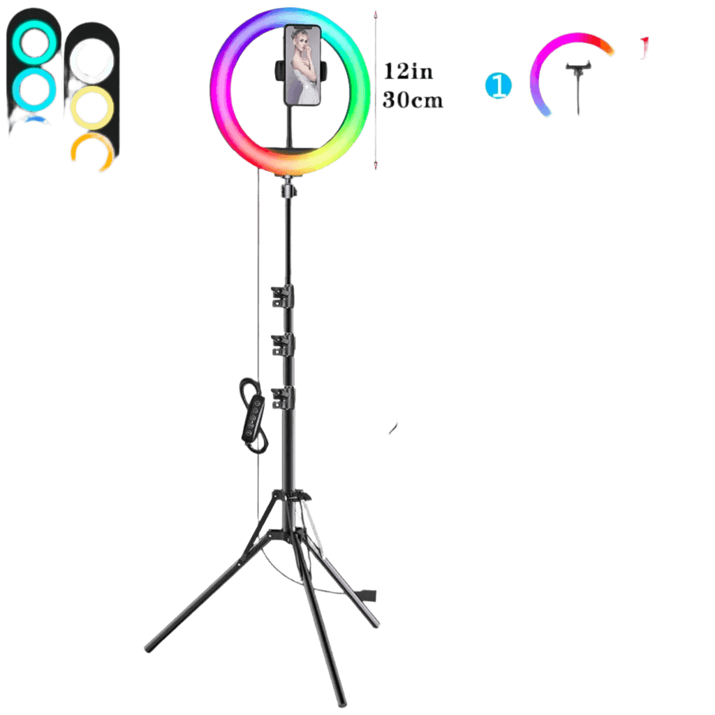 Selfie Ring Light RGB Tripod Phone Stand Holder - TKINGS