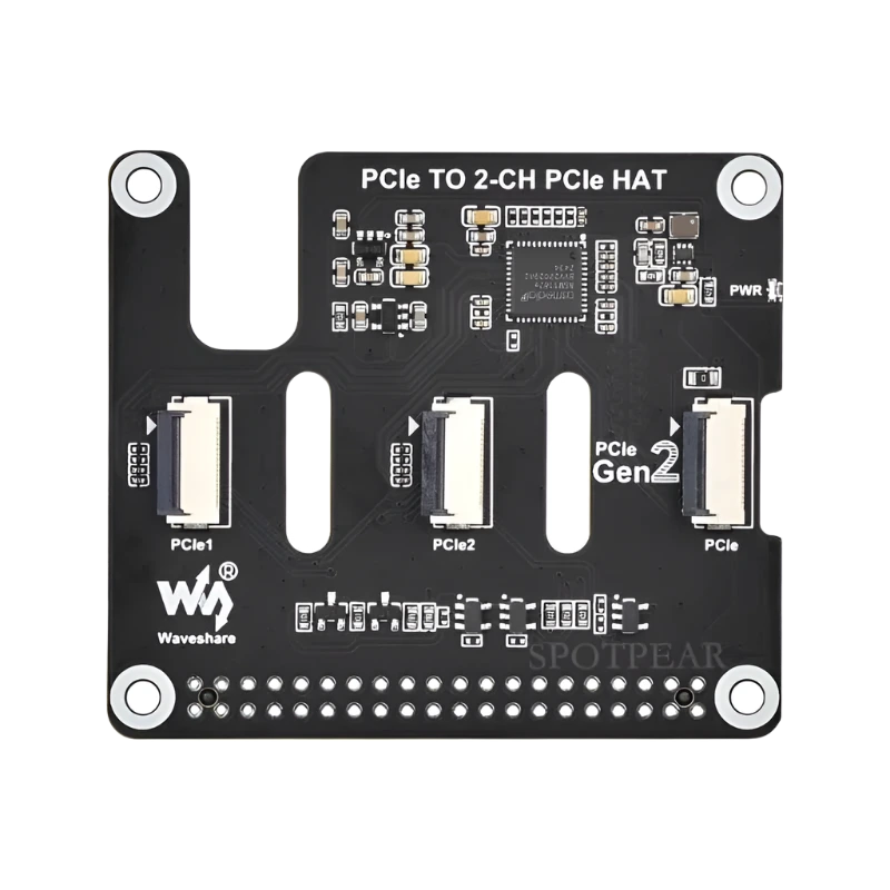 Raspberry Pi 5 PCIe to 2-CH PCIe FFC Dual PCIe HAT Board RPi5 Double - TKINGS