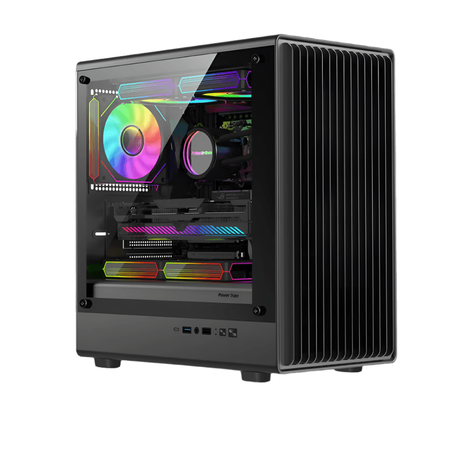 V1 MATX ITX Chassis Desktop Computer Side Transparent Glass - TKINGS