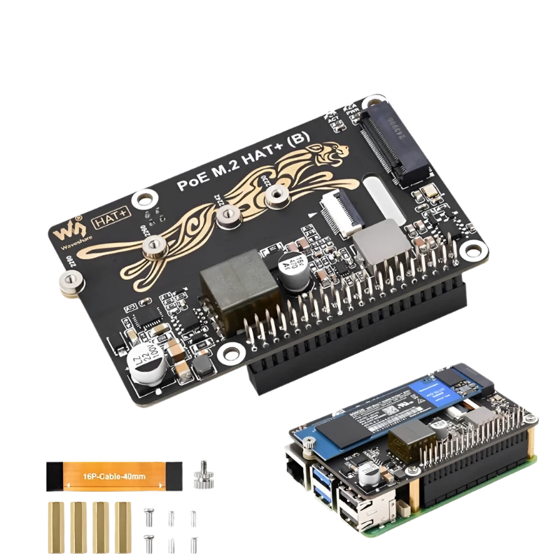 Raspberry Pi 5 PCIe To M.2 With PoE HAT (B) - TKINGS
