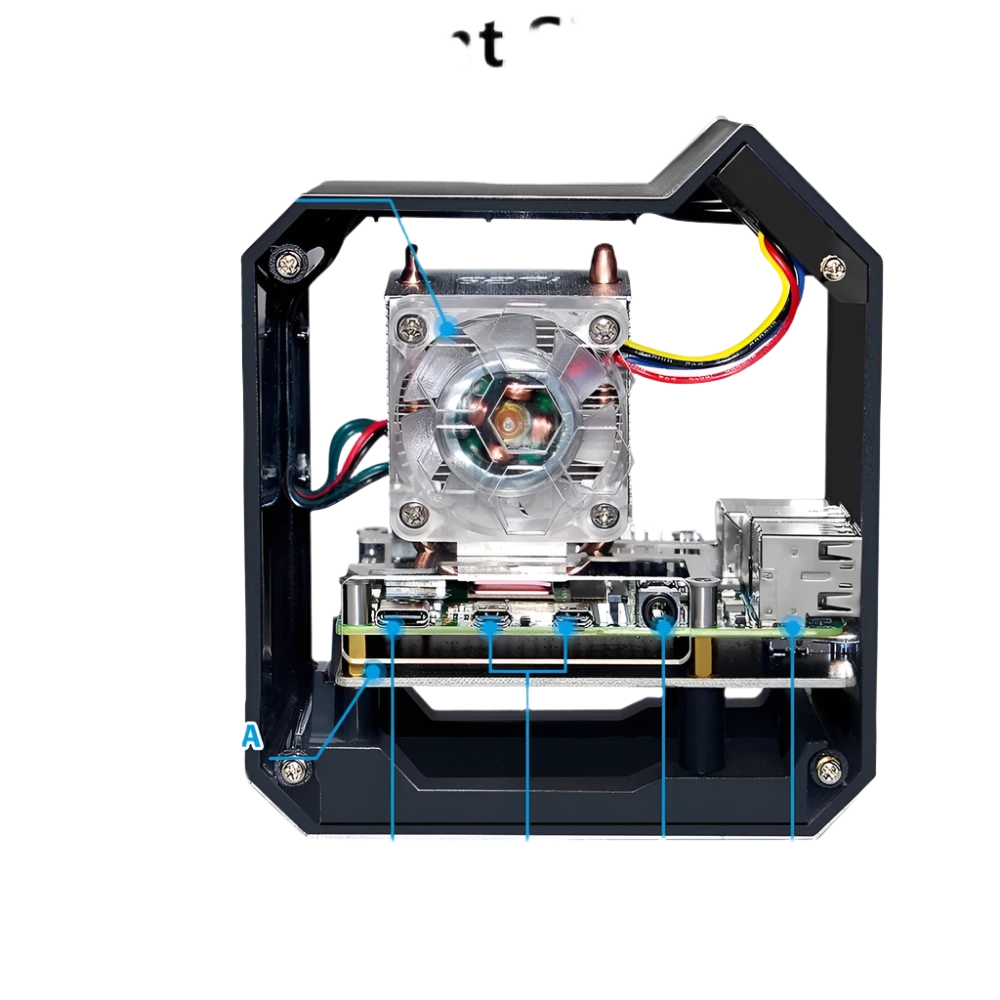 ABS Mini Tower Enlosure Case RGB Programmable Fan - TKINGS