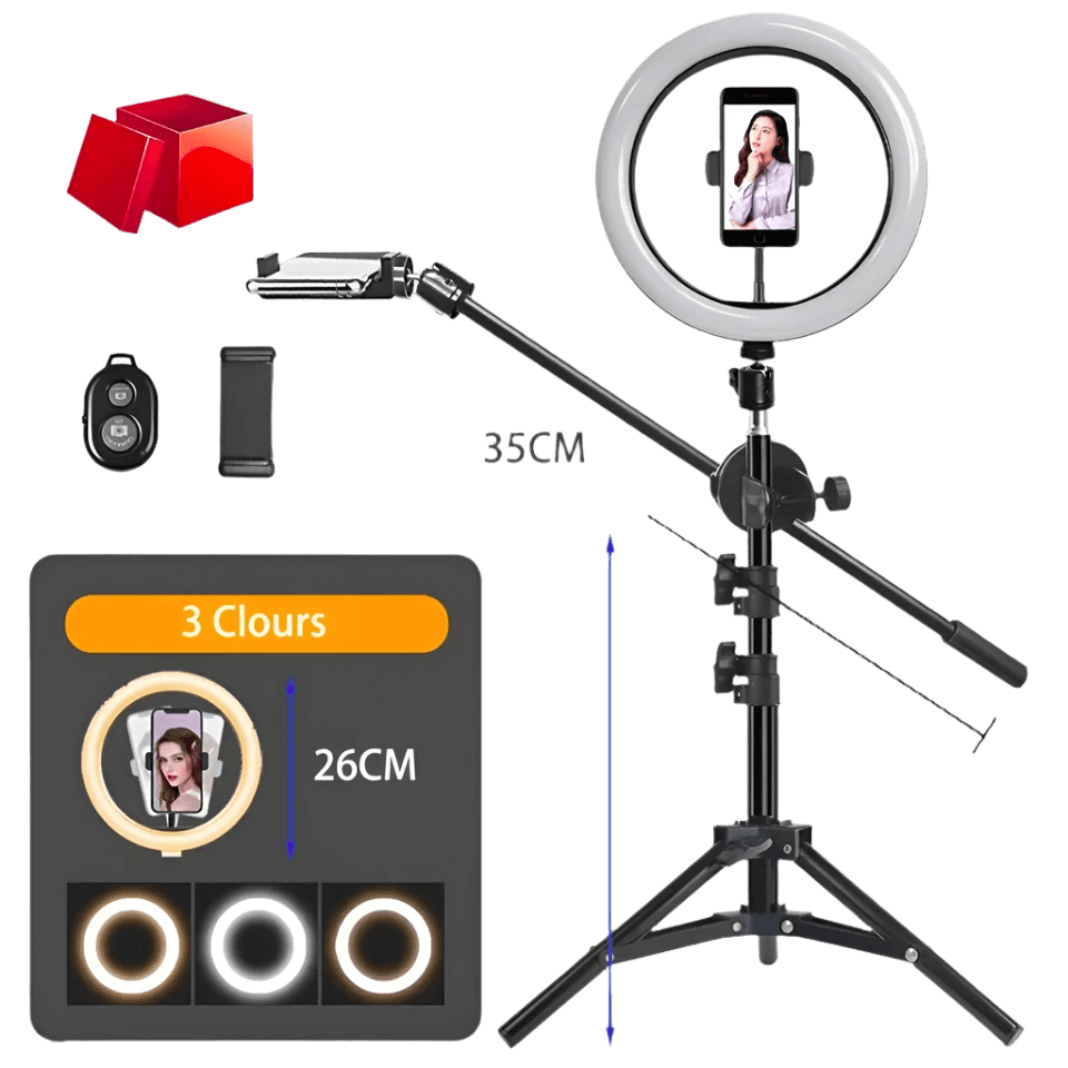 Led Video Ring Circle Lighting Photo Studio Selfie Lamp With Tripod - TKINGS
