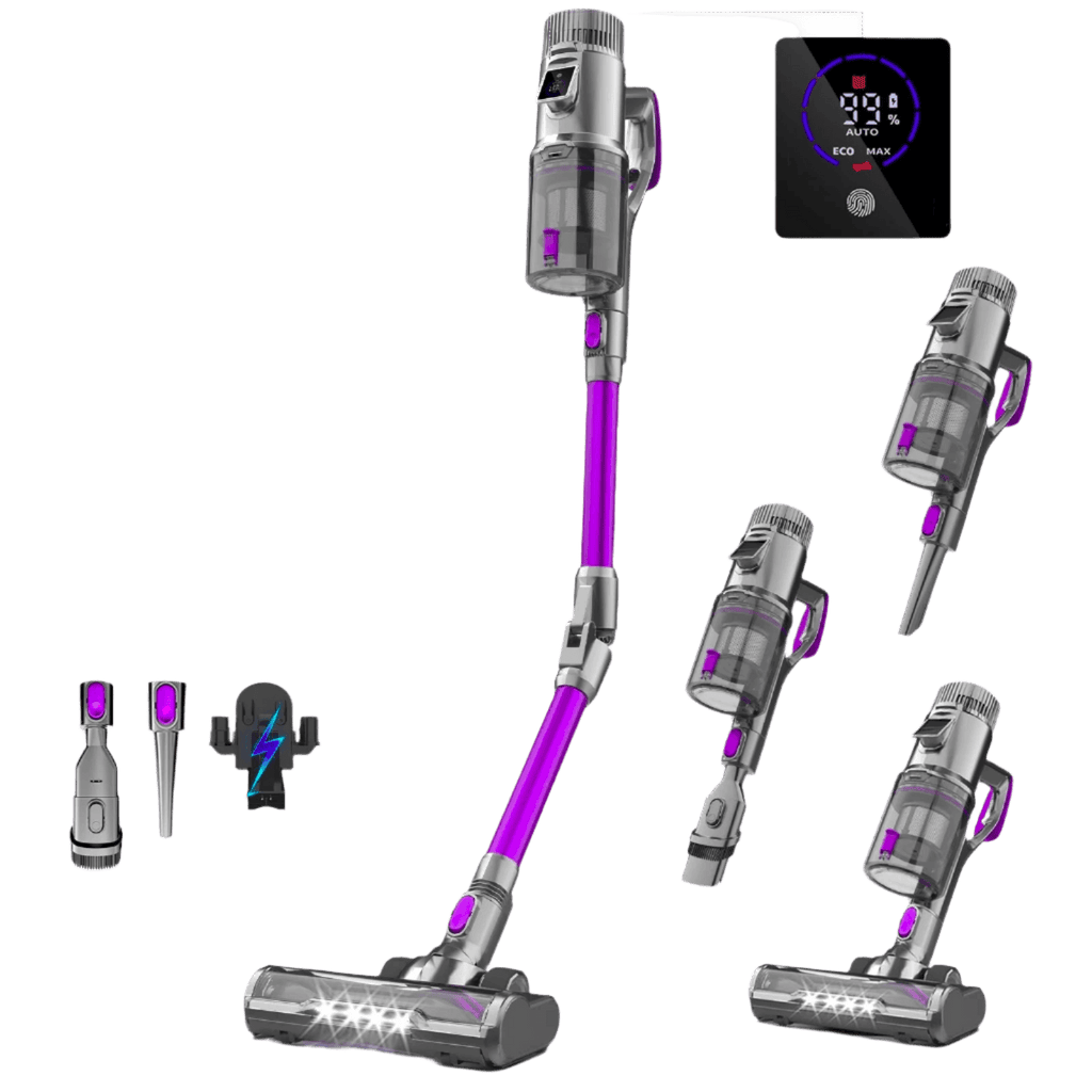 6-in-1 Vacuum clean Cordless with Anti-triangle Brush, 70000Pa 500W - TKINGS