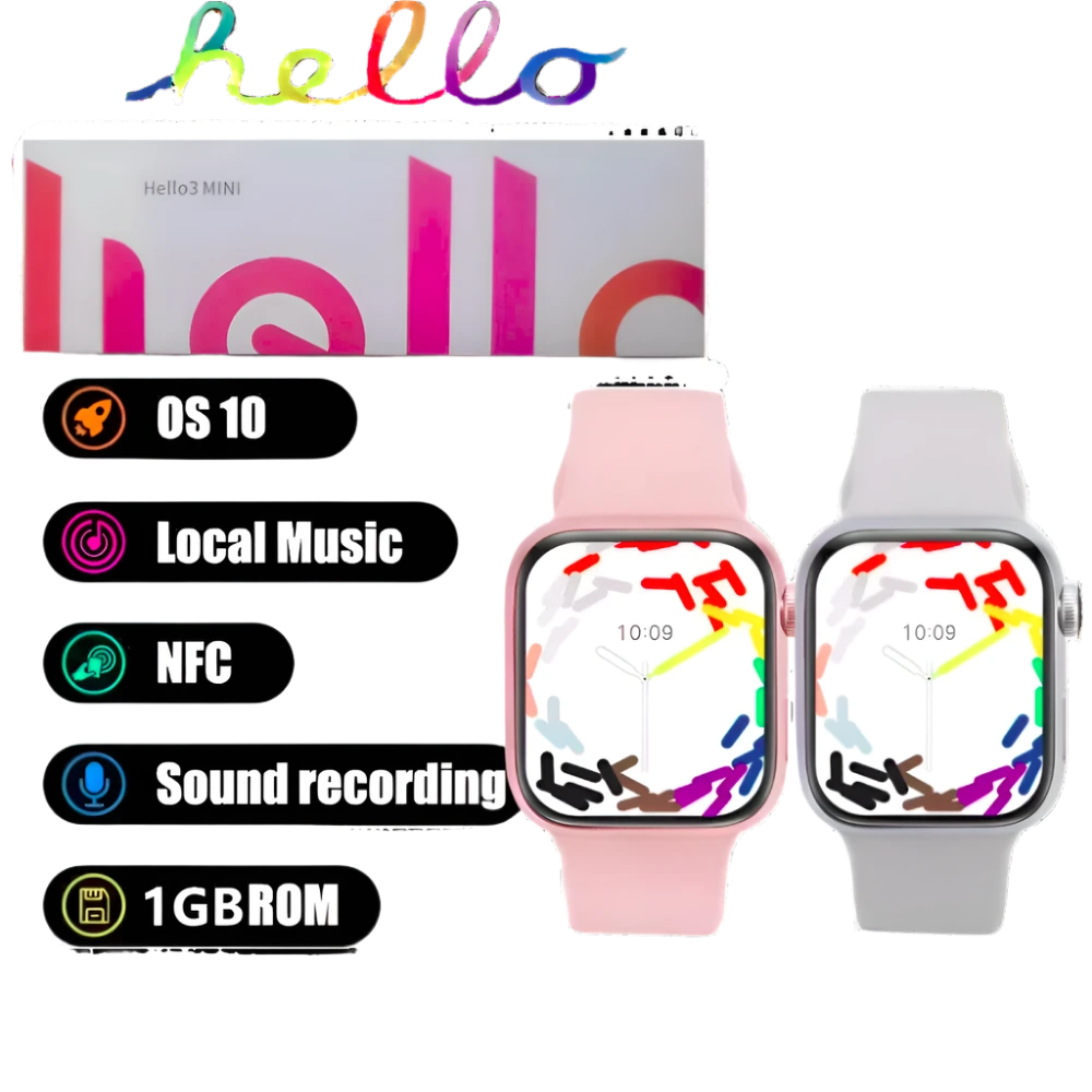 New Hello 3 Mini Smart Watch for Women 1.75inch Bluetooth Call - TKINGS