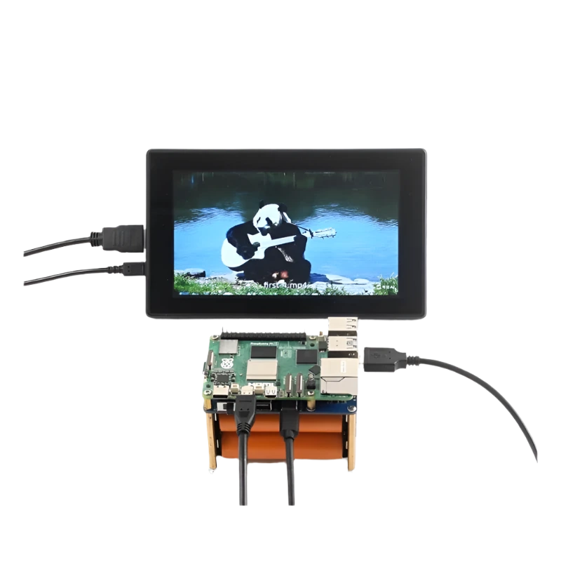 Raspberry Pi 5 UPS HAT (E) 4-Port 5V 6A Uninterruptible Power Supply - TKINGS